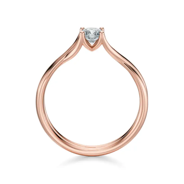 Pierścionek z diamentem różowe złoto AJPZ_132